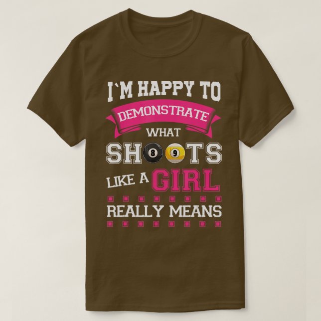 Camiseta Tiros Como Uma Piscina De Rapariga (Frente do Design)