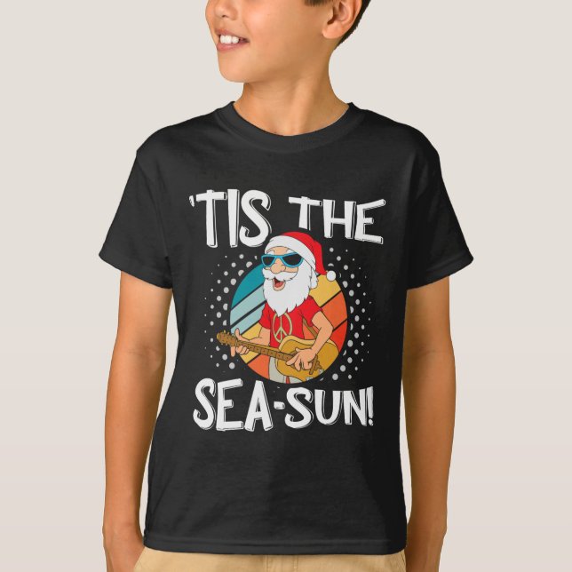Camiseta Tis The Sea-sun Funny Santa Tropical For Sommer Ch (Frente)