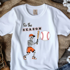 Camiseta “Tis the Season" - Baseball Skeleton Tee