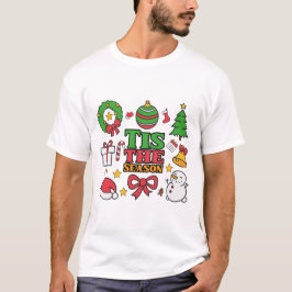 Camiseta "Tis The Season" Cute Christmas Icons Collage