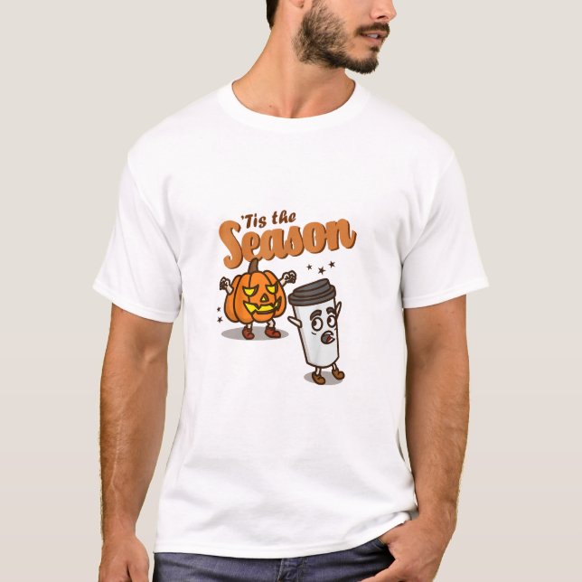 Camiseta Tis The Season Hate Pumpkin Spice Latte Halloween  (Frente)
