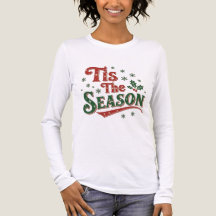 Tis the season minimal chic Santa christmas tee