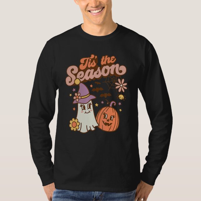 Camiseta Tis The Season Pumpkin  Spice Fall Autumn Hallowee (Frente)