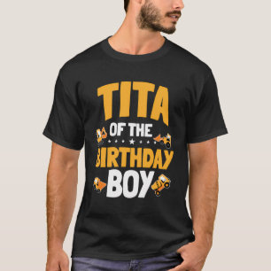 Camiseta Tita Do Aniversário Da Construção De Meninos