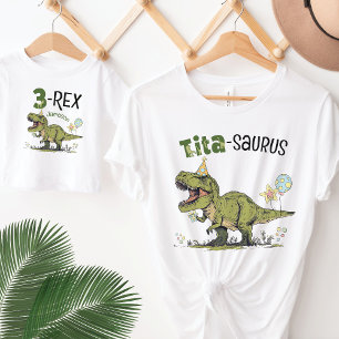 Camiseta Tita-saurus Dinossaur - Festa de Aniversário de cr