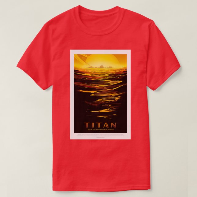 Camiseta Titan Exoplanet Travel Bureau JPL Travel Visions o (Frente do Design)