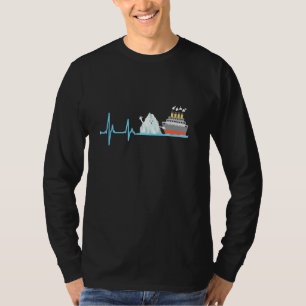 Camiseta Titanic Heartbeat Funny Iceberg RMS Cuise Ship Boy