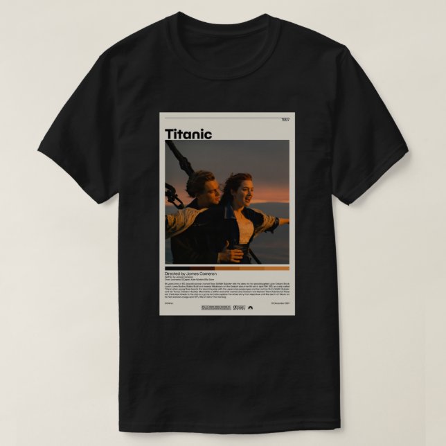 Camiseta Titanic Movie Poster Print  Poster (Frente do Design)