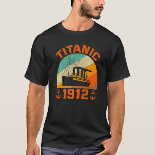 Camiseta Titanic Retro 1912 Navio de Cruzeiro Navio de Vint