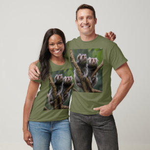 Camiseta Titãs Pequenos Marmoset Entre Os Ramos,