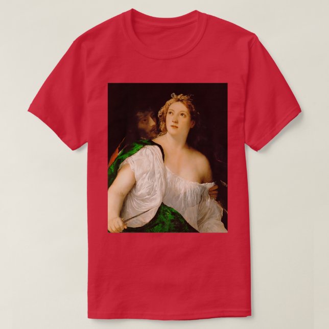 Camiseta Titian Tiziano Vecelli quotTarquin e Lucretiaquo (Frente do Design)