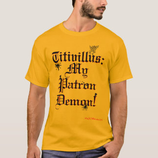 Camiseta Titivillus: Demónio do consumidor com tinta