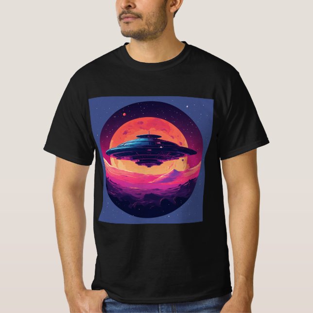 Camiseta Titular de design de espaço de gravidade (Frente)