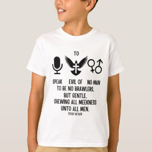 Camiseta Título 3:2 KJV Bíblia Verse Cote Menino