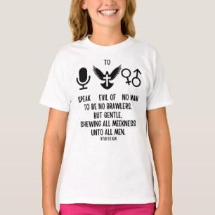 Camiseta Título 3:2 KJV - Bíblia Verse Scripture Cote Girl