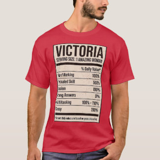 Camiseta Título Alias do Apelido de Fatos de Nutrição Vitór