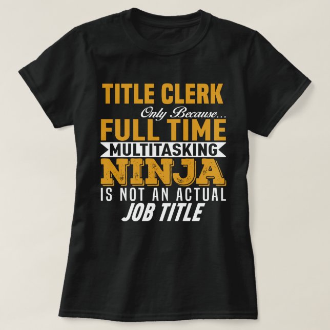 Camiseta Título Clerk (Frente do Design)