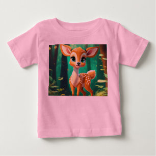 Camiseta Título: "Curiosa Camisa-Design de-Camisa-T-Veado V