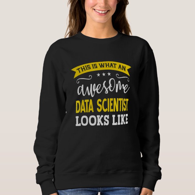 Camiseta Título de Emprego de Cientista de Dados Trabalhado (Frente)