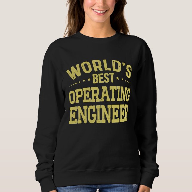 Camiseta Título de emprego de engenheiro operacional melhor (Frente)