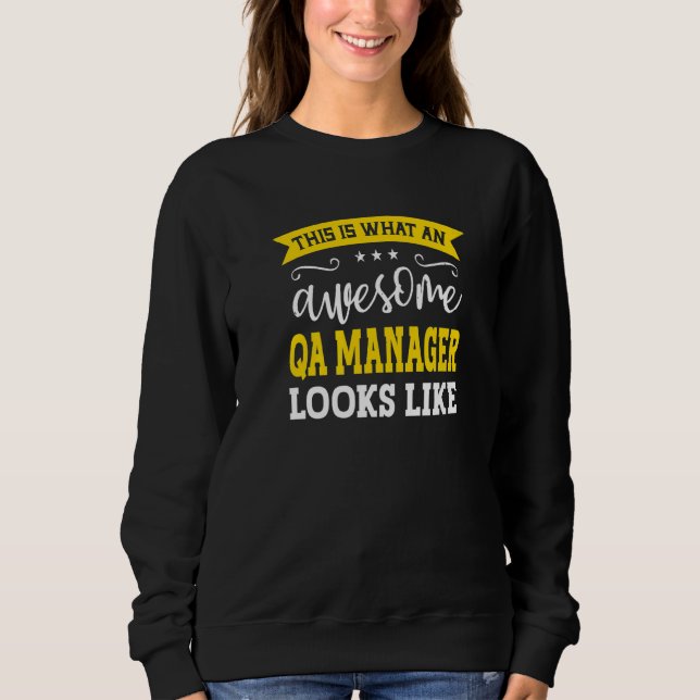 Camiseta Título de emprego de gerente de QA Funcionário eng (Frente)