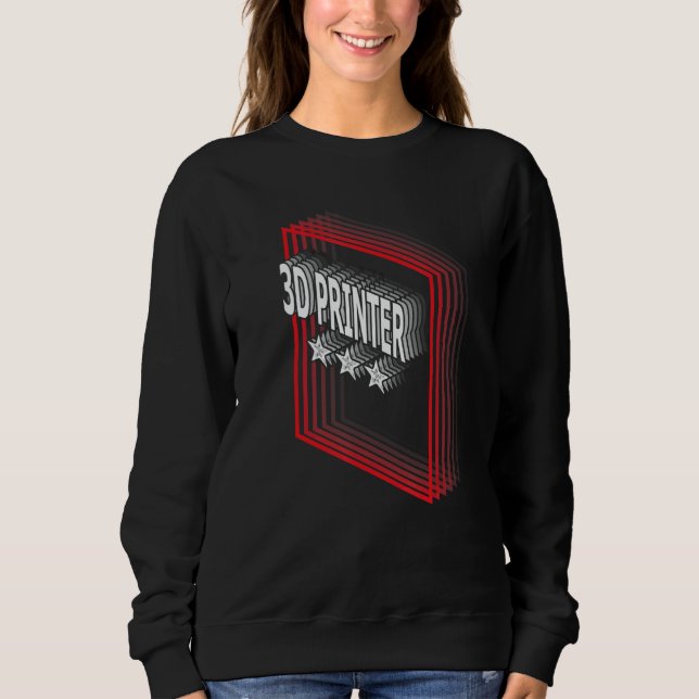 Camiseta Título de Emprego de Impressora 3D Apreciação Retr (Frente)