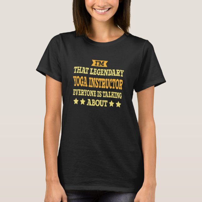 Camiseta Título de Emprego de Instrutor de Yoga Instrutor d (Frente)