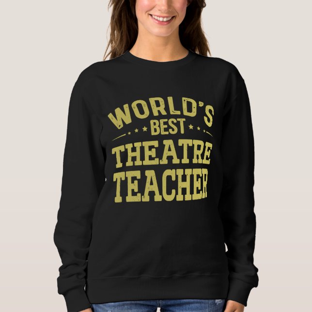 Camiseta Título de Emprego de Melhor Professor de Teatro do (Frente)