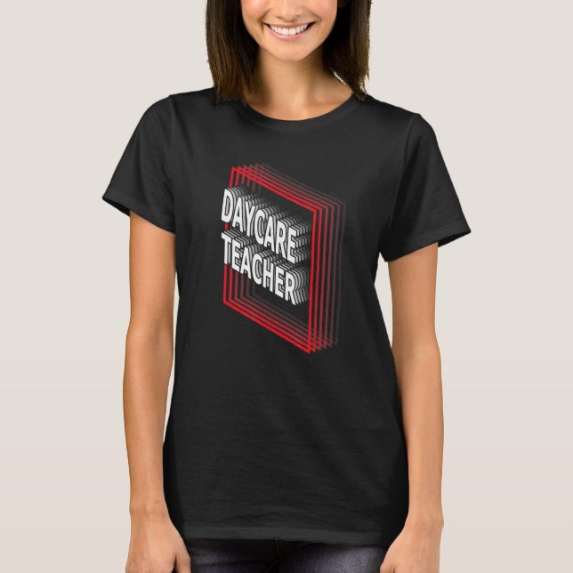 Camiseta Título de Emprego de Professor de Creche Agradecim (Frente)
