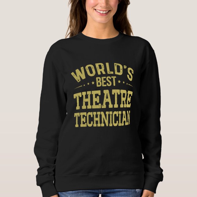 Camiseta Título de emprego de Técnico de Teatro Melhor do M (Frente)