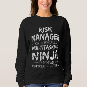 Camiseta Título de Emprego Ninja Multitarefa Gerente de Ris