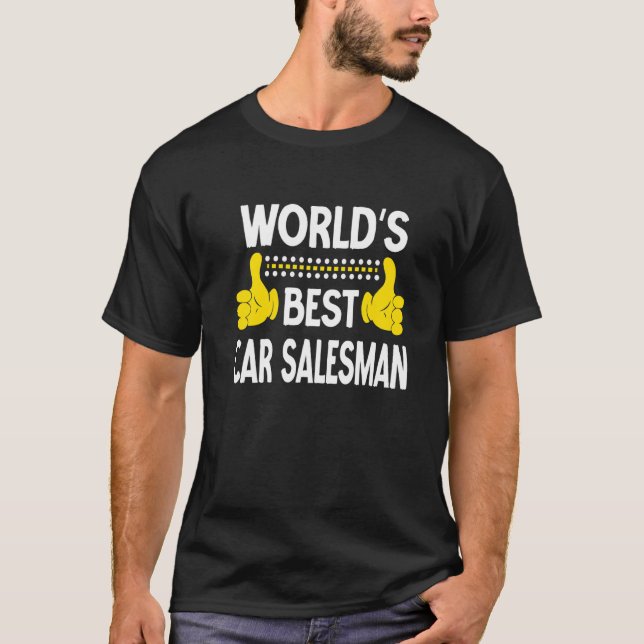 Camiseta Título de Emprego Profissão de Melhor Vendedor de  (Frente)