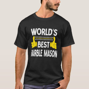Camiseta Título de Emprego Profissão de Pedreiro de Mármore