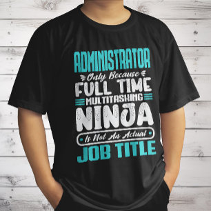 Camiseta Título de Emprego Profissão Habilidades de Adminis