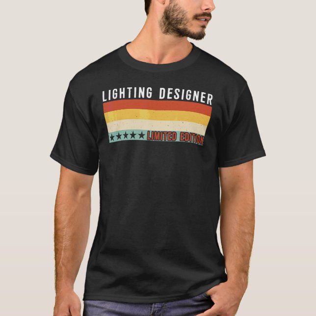 Camiseta Título de Profissão de Projetista de Iluminação Tr (Frente)