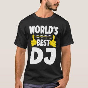 Camiseta Título de Trabalho de DJ do Mundo Profissão DJ