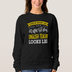 Camiseta Título de Trabalho do Professor Inglês Trabalhador