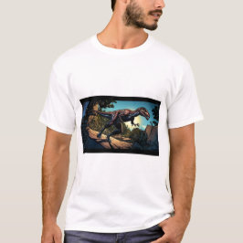 Camiseta Título: Dinossauro Passa pela Selva