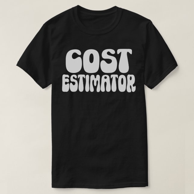 Camiseta título do cargo de estimativa de custos (Frente do Design)