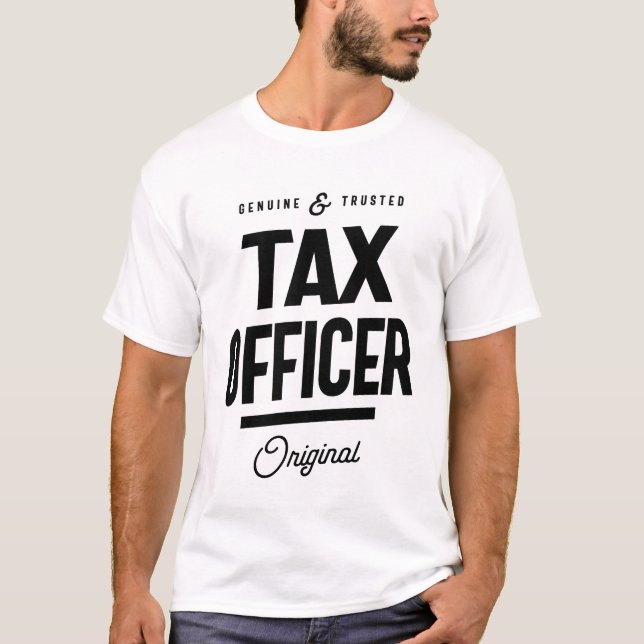 Camiseta Título do cargo de oficial fiscal dotado de fundos (Frente)
