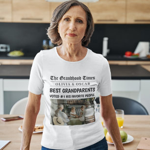 Camiseta Título do jornal personalizado   Melhor Avô