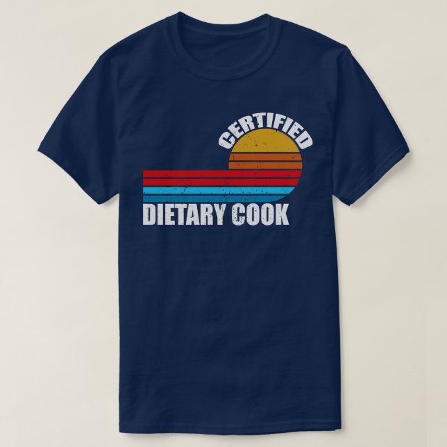 Camiseta Título do trabalho de retro-safra do Cook com Diet (Frente do Design)