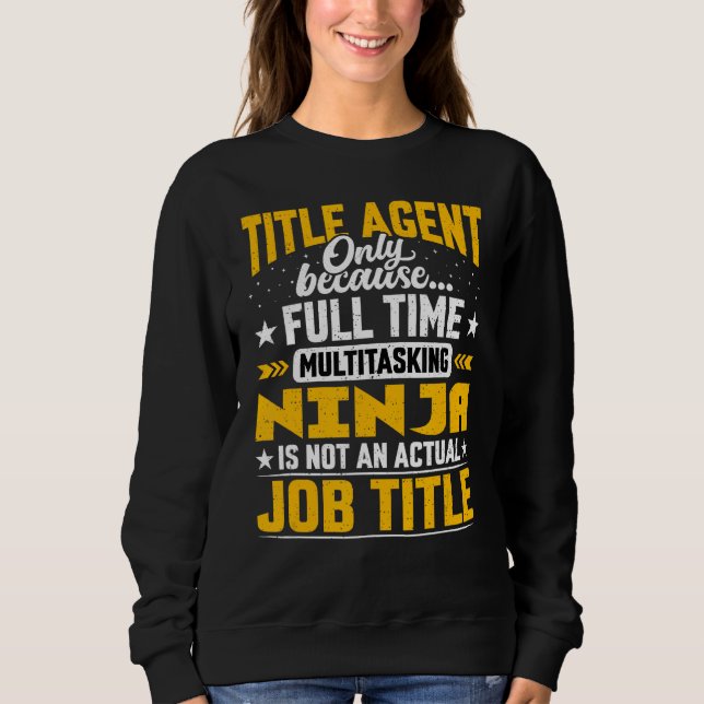 Camiseta Título do Trabalho do Agente de Título Funny (Frente)