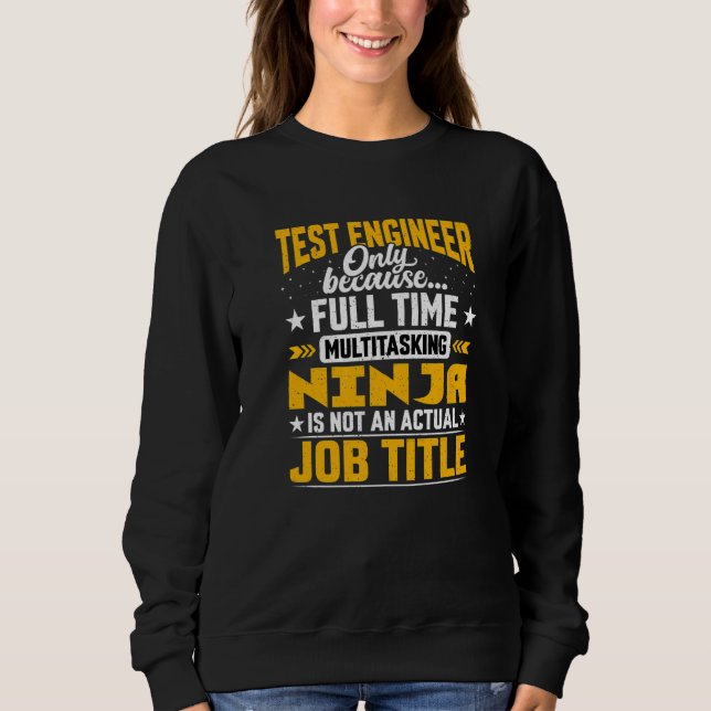 Camiseta Título do Trabalho do Engenheiro de Teste (Frente)