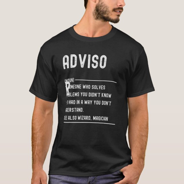 Camiseta Título do Trabalho Funny da Definição do Advisor (Frente)