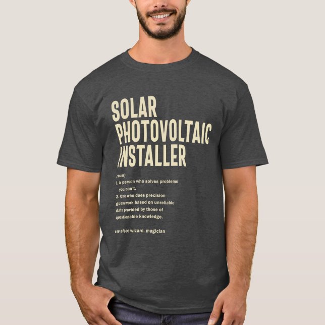 Camiseta Título do Trabalho Solar Fotovoltaico Installer Gi (Frente)