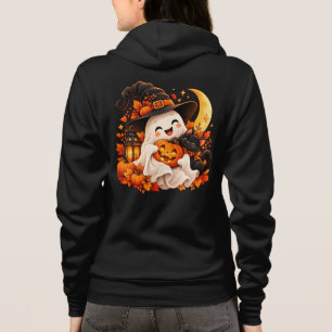 Camiseta Título Fantasma de Halloween Adorável Gato Preto A