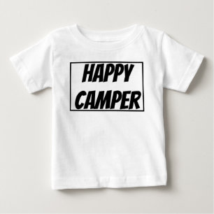 Camiseta Título: Feliz Acampador Divertida Aventura ao Ar L