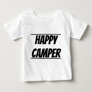 Camiseta Título: Feliz Acampador Divertida Aventura ao Ar L