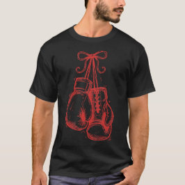 Camiseta Título: Luvas de Boxe Vermelhas Coquette Com Laço